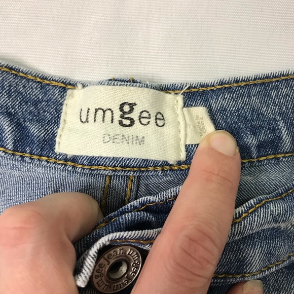 Umgee Frayed Ripped Distressed Crop Jeans Size 7 - Picture 5 of 9